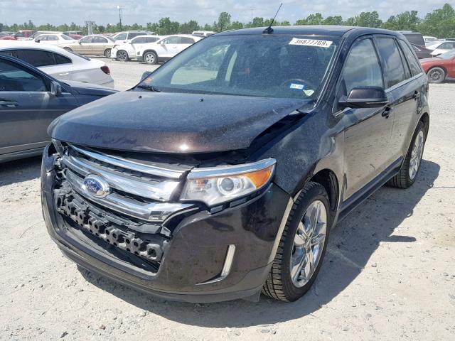 2FMDK3K99DBB52819 - 2013 FORD EDGE LIMIT BLACK photo 2