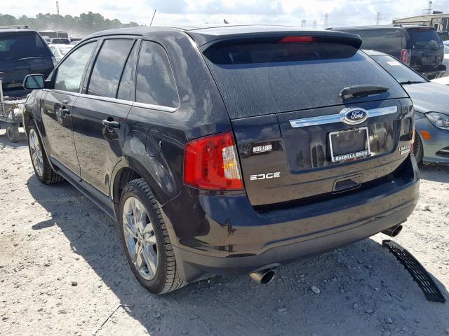 2FMDK3K99DBB52819 - 2013 FORD EDGE LIMIT BLACK photo 3