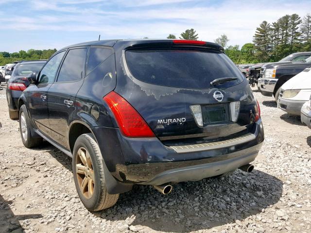 JN8AZ08T26W417574 - 2006 NISSAN MURANO BLACK photo 3