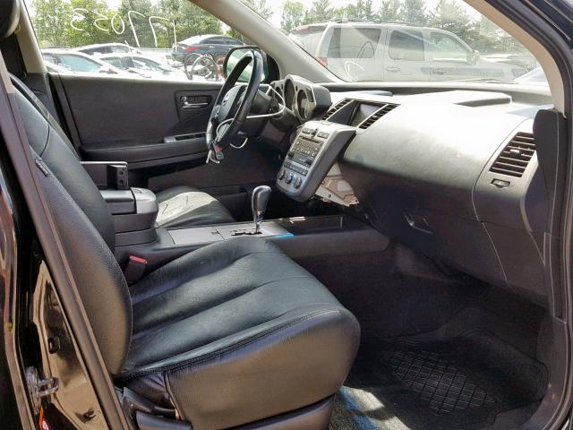 JN8AZ08T26W417574 - 2006 NISSAN MURANO BLACK photo 5