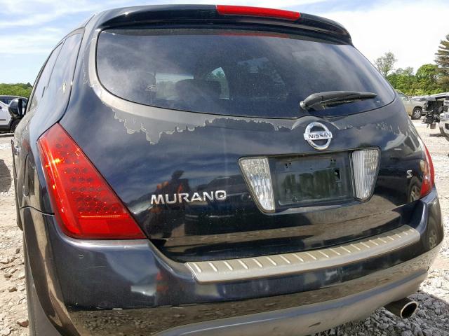 JN8AZ08T26W417574 - 2006 NISSAN MURANO BLACK photo 9