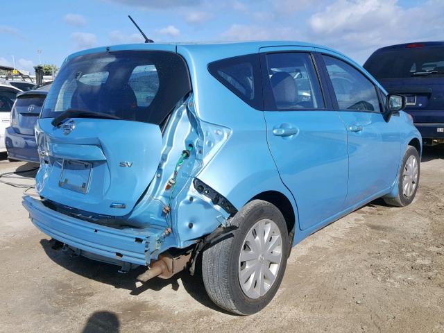 3N1CE2CP8FL390024 - 2015 NISSAN VERSA NOTE TEAL photo 4