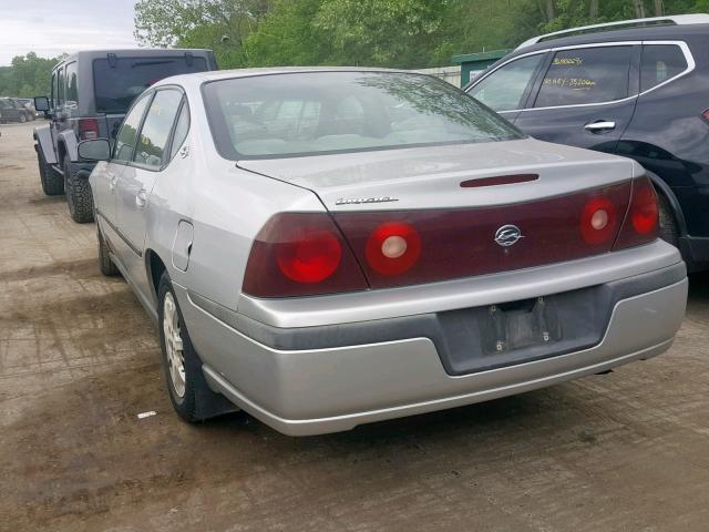 2G1WF55E019221527 - 2001 CHEVROLET IMPALA SILVER photo 3