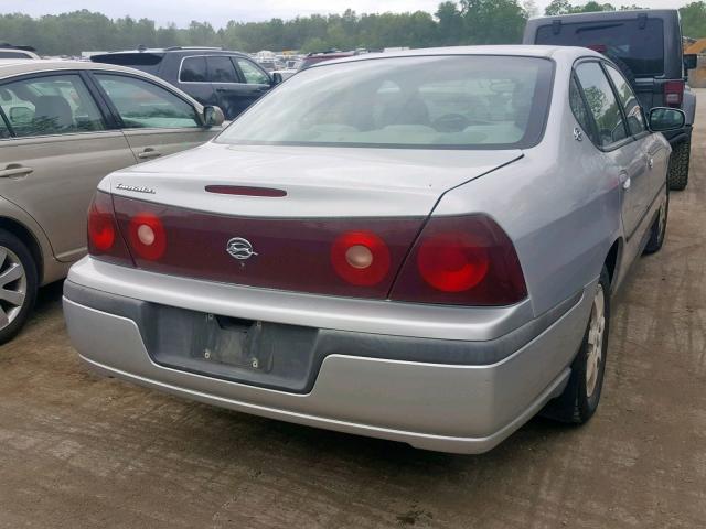 2G1WF55E019221527 - 2001 CHEVROLET IMPALA SILVER photo 4