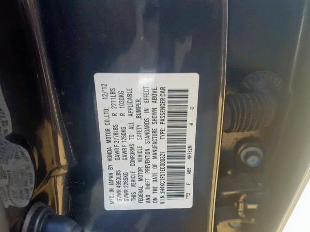 JH4KC1F51EC000327 - 2014 ACURA RLX TECH GRAY photo 10