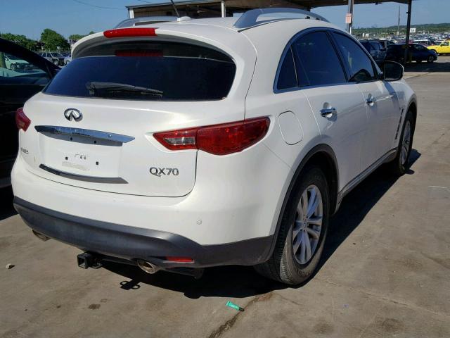 JN8CS1MU2EM450487 - 2014 INFINITI QX70 WHITE photo 4