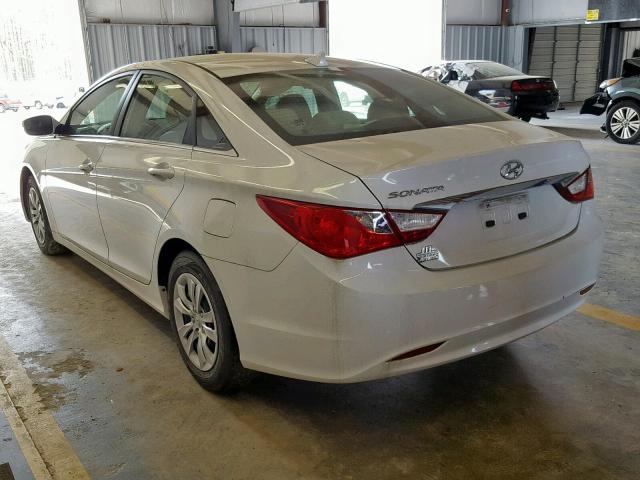 5NPEB4AC2BH211691 - 2011 HYUNDAI SONATA GLS WHITE photo 3