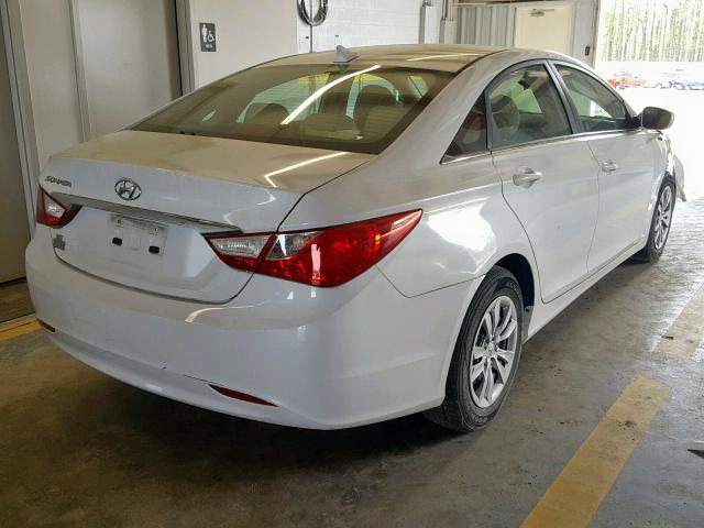 5NPEB4AC2BH211691 - 2011 HYUNDAI SONATA GLS WHITE photo 4