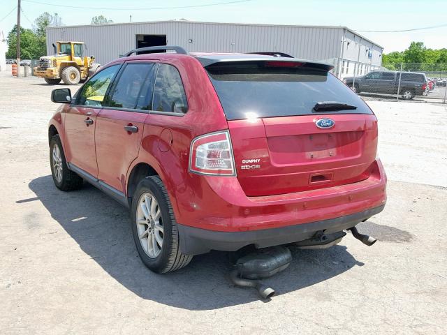 2FMDK36C88BA49354 - 2008 FORD EDGE SE MAROON photo 3