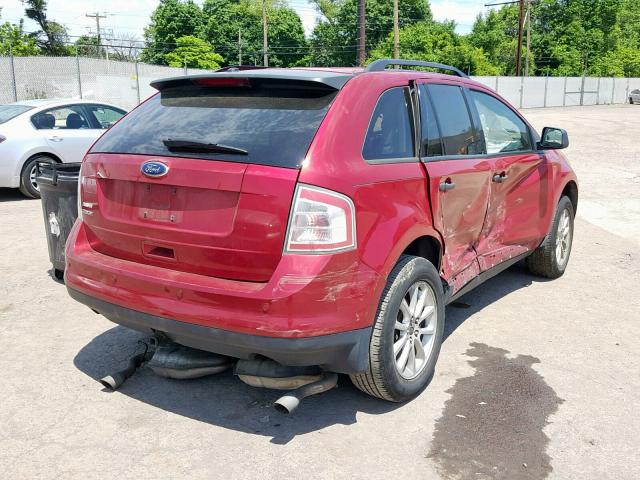 2FMDK36C88BA49354 - 2008 FORD EDGE SE MAROON photo 4