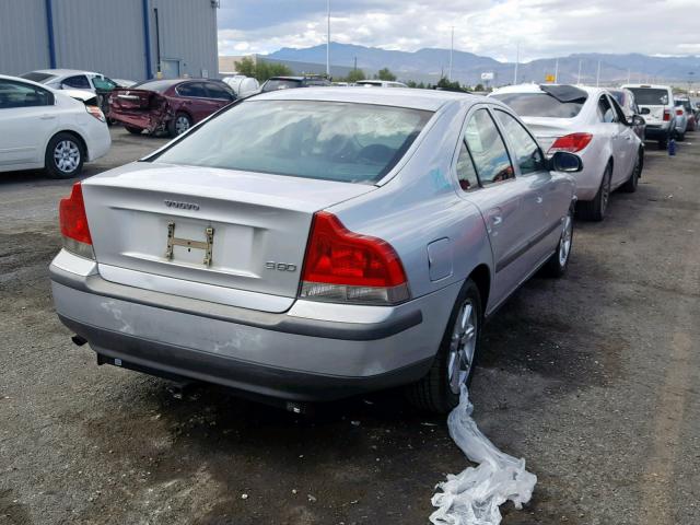 YV1RS61R522118046 - 2002 VOLVO S60 SILVER photo 4