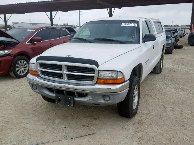 1B7GG22N41S256792 - 2001 DODGE DAKOTA WHITE photo 2