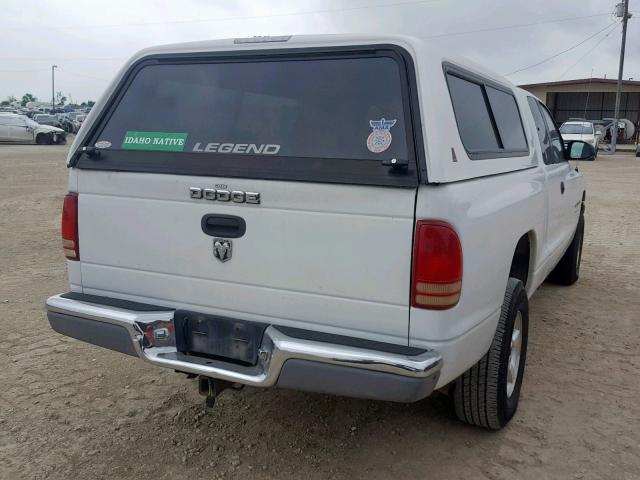 1B7GG22N41S256792 - 2001 DODGE DAKOTA WHITE photo 4