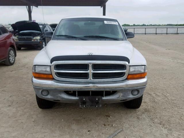 1B7GG22N41S256792 - 2001 DODGE DAKOTA WHITE photo 9