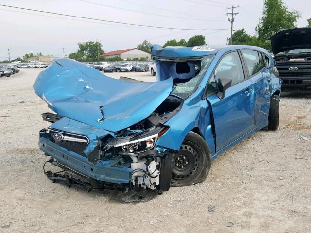 4S3GTAA60H3719208 - 2017 SUBARU IMPREZA TURQUOISE photo 2