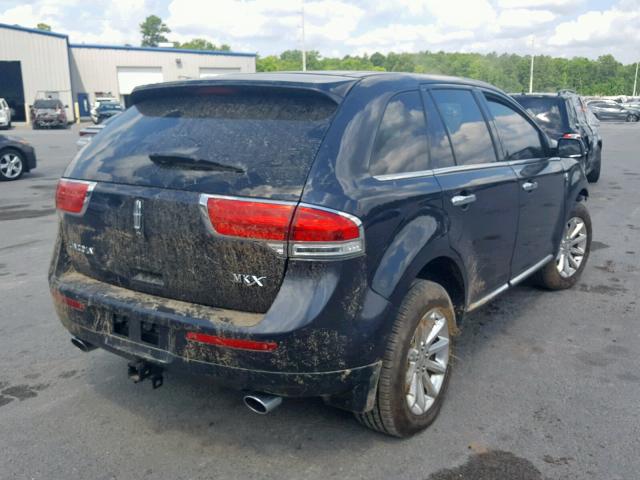 2LMDJ6JK6EBL05834 - 2014 LINCOLN MKX BLUE photo 4