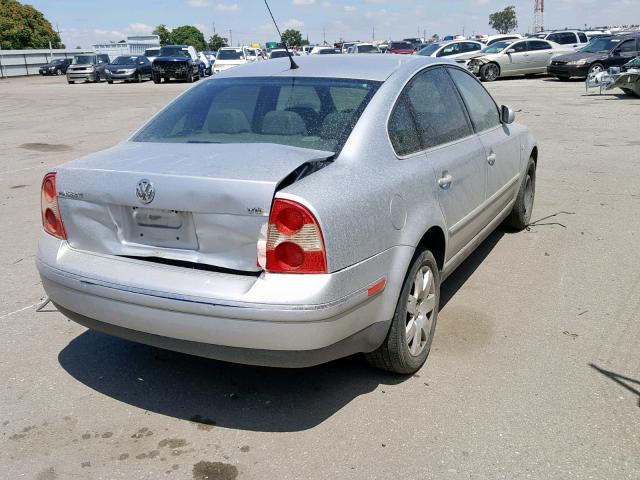 WVWRH63B33P286728 - 2003 VOLKSWAGEN PASSAT GLX SILVER photo 4