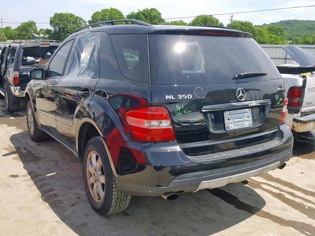 4JGBB86E77A155407 - 2007 MERCEDES-BENZ ML 350 BLACK photo 3