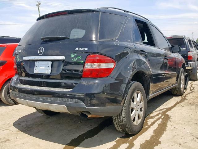 4JGBB86E77A155407 - 2007 MERCEDES-BENZ ML 350 BLACK photo 4