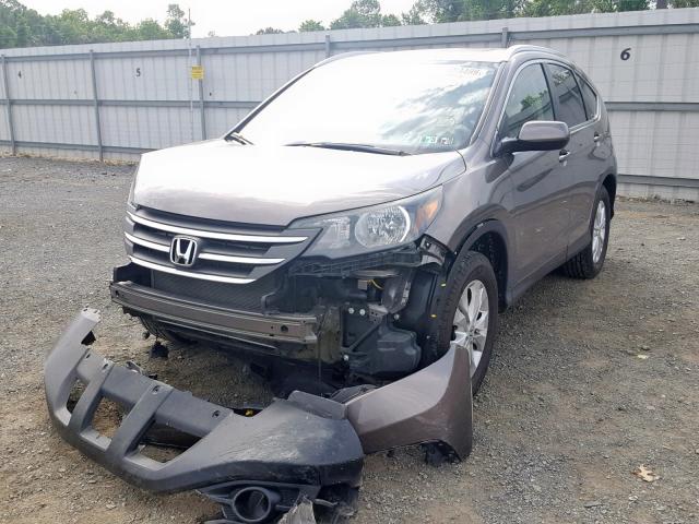 5J6RM4H70CL017222 - 2012 HONDA CR-V EXL GRAY photo 2