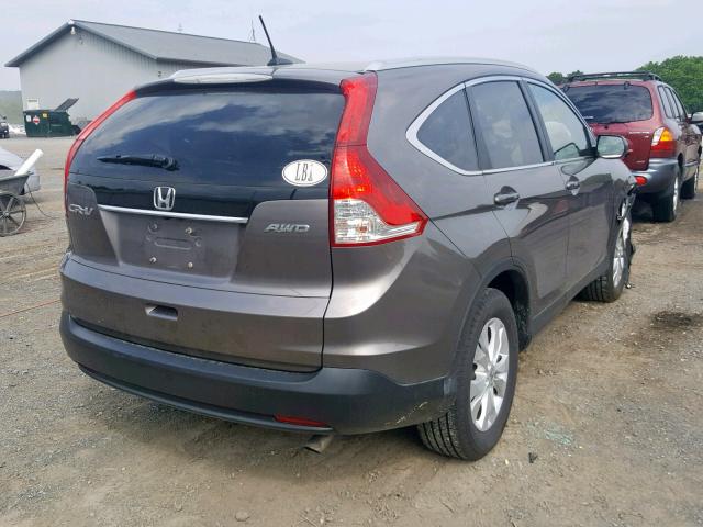 5J6RM4H70CL017222 - 2012 HONDA CR-V EXL GRAY photo 4