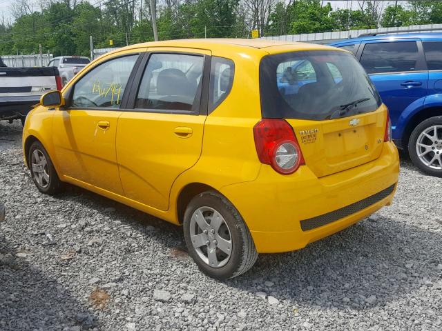 KL1TD6DE8BB159020 - 2011 CHEVROLET AVEO LS YELLOW photo 3