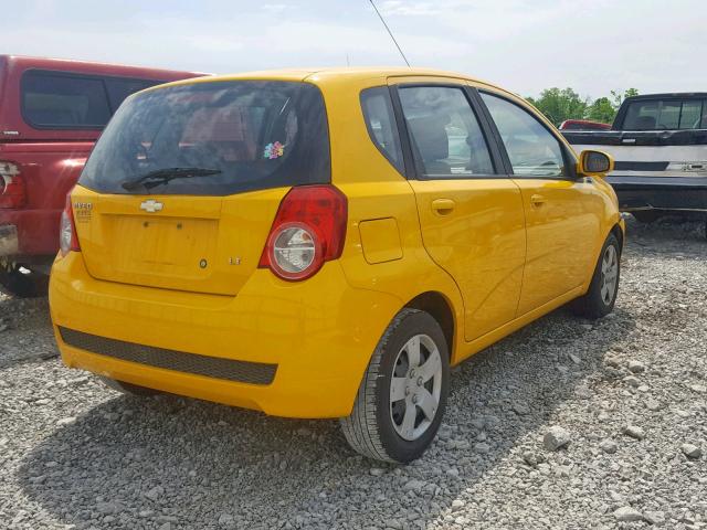 KL1TD6DE8BB159020 - 2011 CHEVROLET AVEO LS YELLOW photo 4