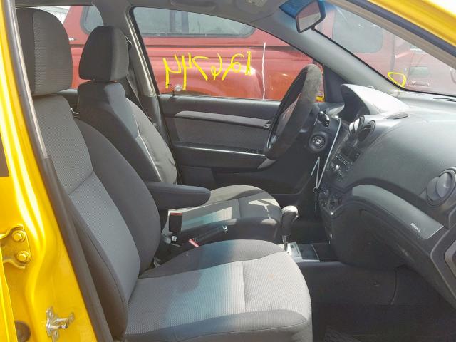 KL1TD6DE8BB159020 - 2011 CHEVROLET AVEO LS YELLOW photo 5