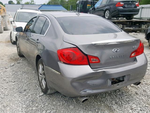 JNKCV61F09M053399 - 2009 INFINITI G37 CHARCOAL photo 3