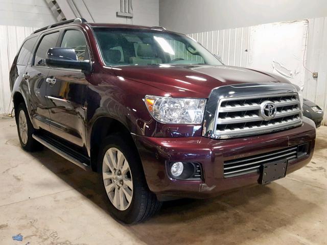 5TDDW5G11CS066599 - 2012 TOYOTA SEQUOIA PL BURGUNDY photo 1