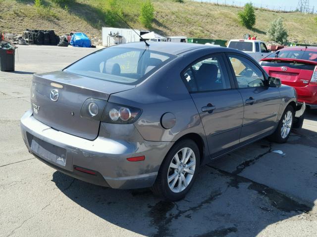 JM1BK323371672604 - 2007 MAZDA 3 S GRAY photo 4