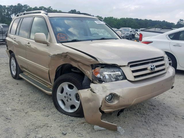 JTEDP21AX50061777 - 2005 TOYOTA HIGHLANDER TAN photo 1