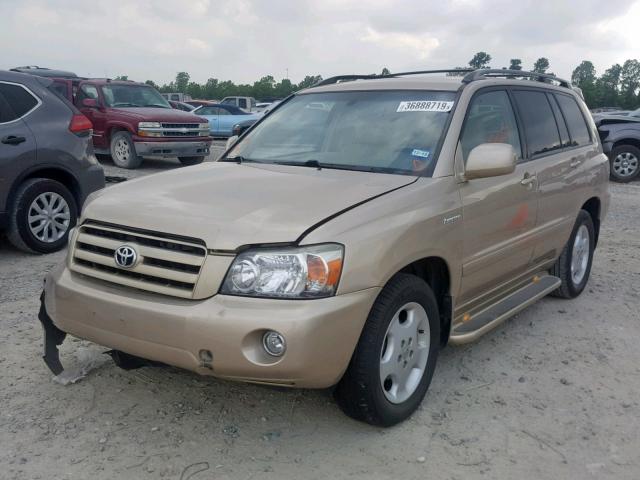 JTEDP21AX50061777 - 2005 TOYOTA HIGHLANDER TAN photo 2