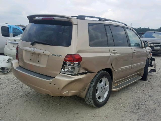 JTEDP21AX50061777 - 2005 TOYOTA HIGHLANDER TAN photo 4