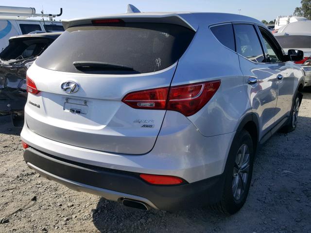 5XYZTDLB7GG362575 - 2016 HYUNDAI SANTA FE S SILVER photo 4