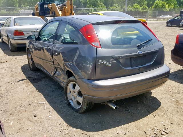 1FAHP31N67W325226 - 2007 FORD FOCUS ZX3 GRAY photo 3