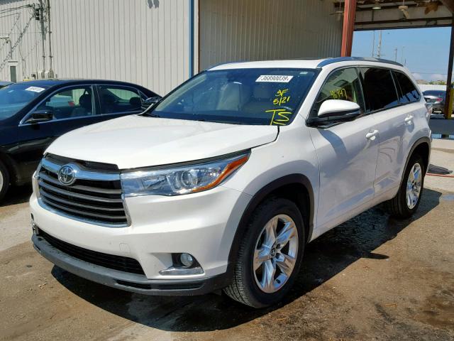 5TDYKRFH4GS144110 - 2016 TOYOTA HIGHLANDER WHITE photo 2