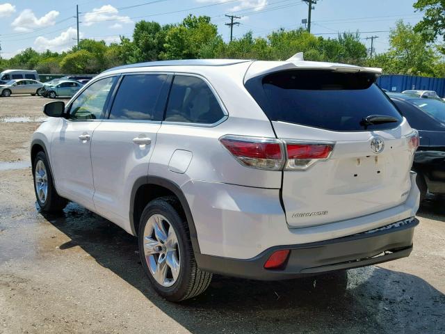 5TDYKRFH4GS144110 - 2016 TOYOTA HIGHLANDER WHITE photo 3