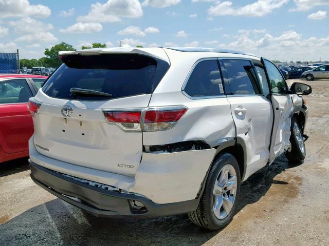 5TDYKRFH4GS144110 - 2016 TOYOTA HIGHLANDER WHITE photo 4