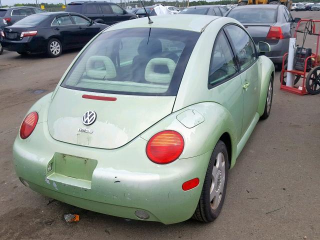 3VWCC21C9YM410889 - 2000 VOLKSWAGEN NEW BEETLE მწვანე ფოტო 4