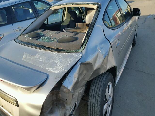 2G2WP552161262012 - 2006 PONTIAC GRAND PRIX SILVER photo 9