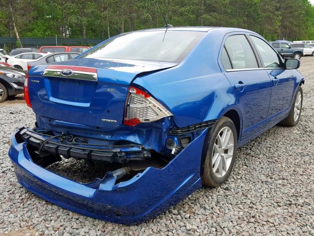 3FAHP0JG5BR328548 - 2011 FORD FUSION SEL BLUE photo 4