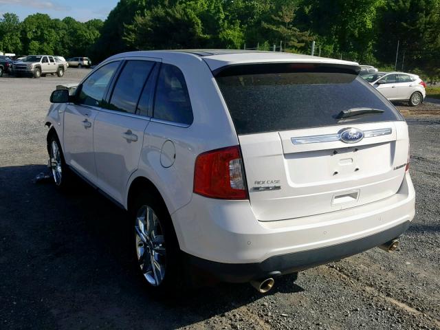 2FMDK3KC7CBA77211 - 2012 FORD EDGE LIMIT WHITE photo 3