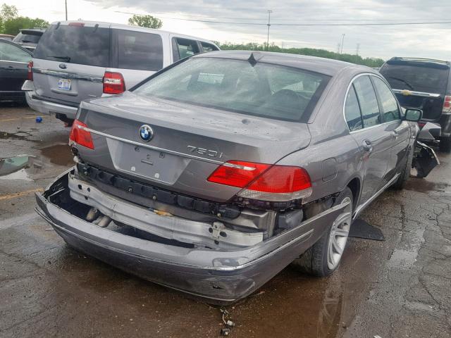 WBAHL83596DT02076 - 2006 BMW 750 I SILVER photo 4