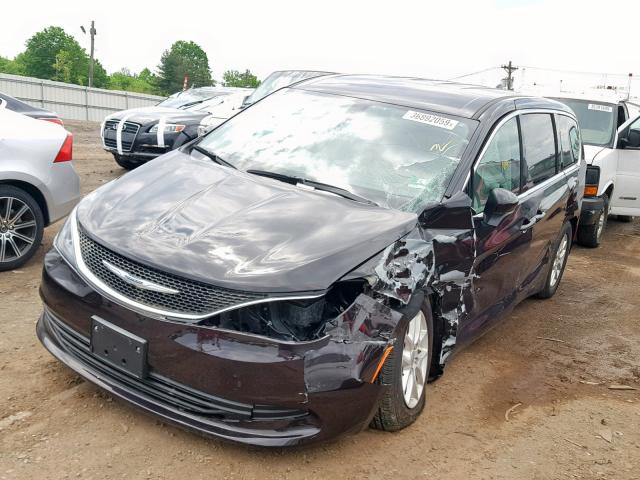 2C4RC1DG2HR654575 - 2017 CHRYSLER PACIFICA T BLACK photo 2