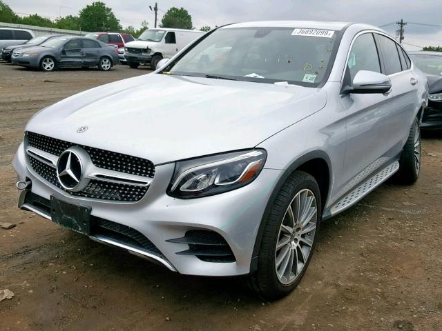 WDC0J4KB1HF266200 - 2017 MERCEDES-BENZ GLC COUPE SILVER photo 2