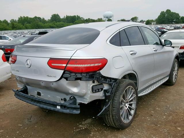 WDC0J4KB1HF266200 - 2017 MERCEDES-BENZ GLC COUPE SILVER photo 4