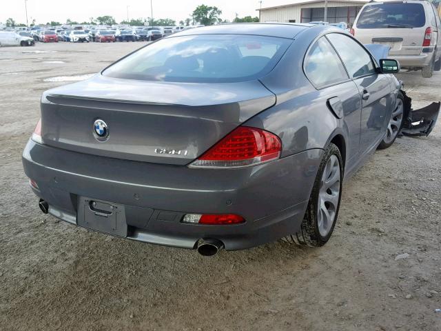 WBAEH134X6CR49529 - 2006 BMW 650 I GRAY photo 4