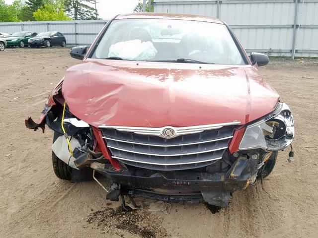 1C3CC4FB7AN223665 - 2010 CHRYSLER SEBRING TO RED photo 9