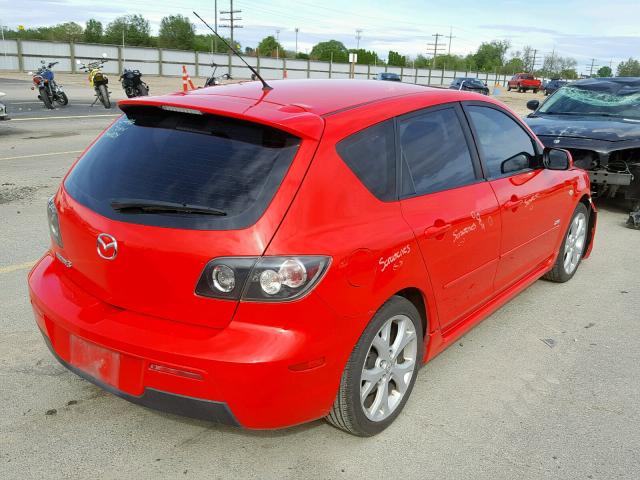 JM1BK343781810546 - 2008 MAZDA 3 HATCHBAC RED photo 4